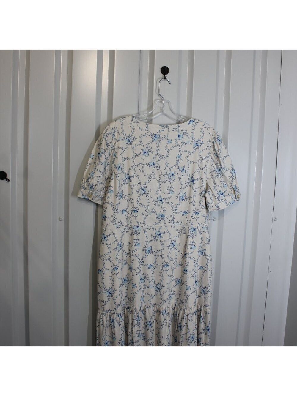 Rachel Parcell Womens Flirty Easy Linen Blend Shirtdress Blue Floral Size XL EUC - Picture 4 of 9